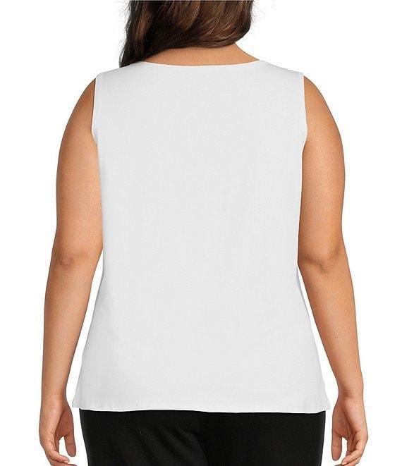Ruby Rd. Plus Size Knit Scoop Neck Sleeveless Tank Product Image