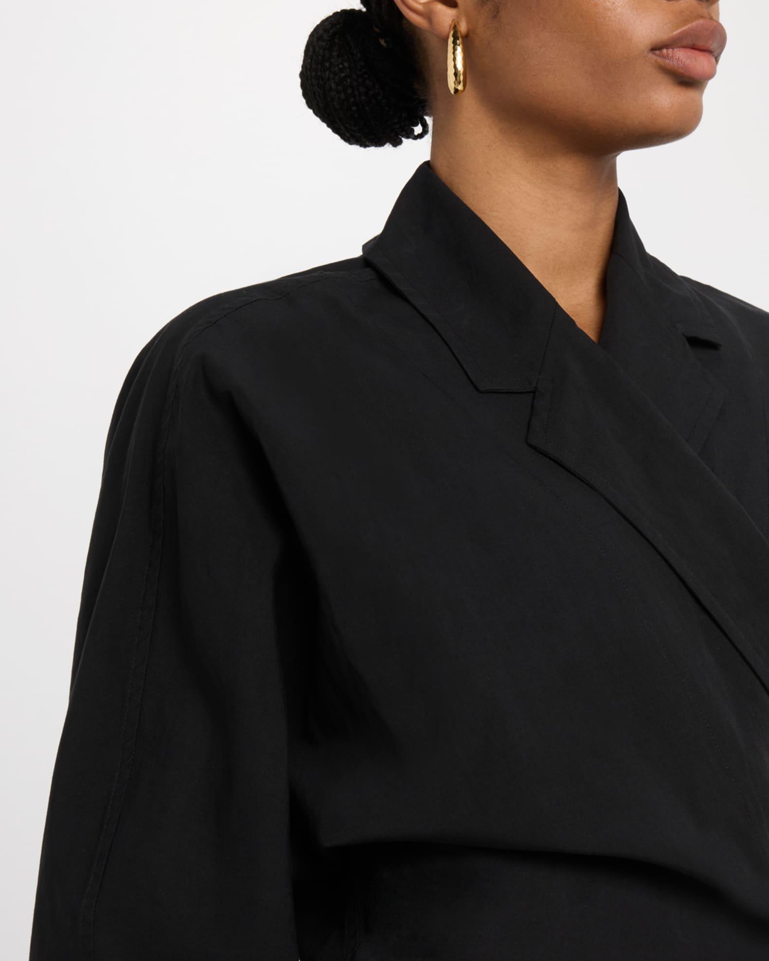 Batwing-Sleeve Wrap Blouse Product Image