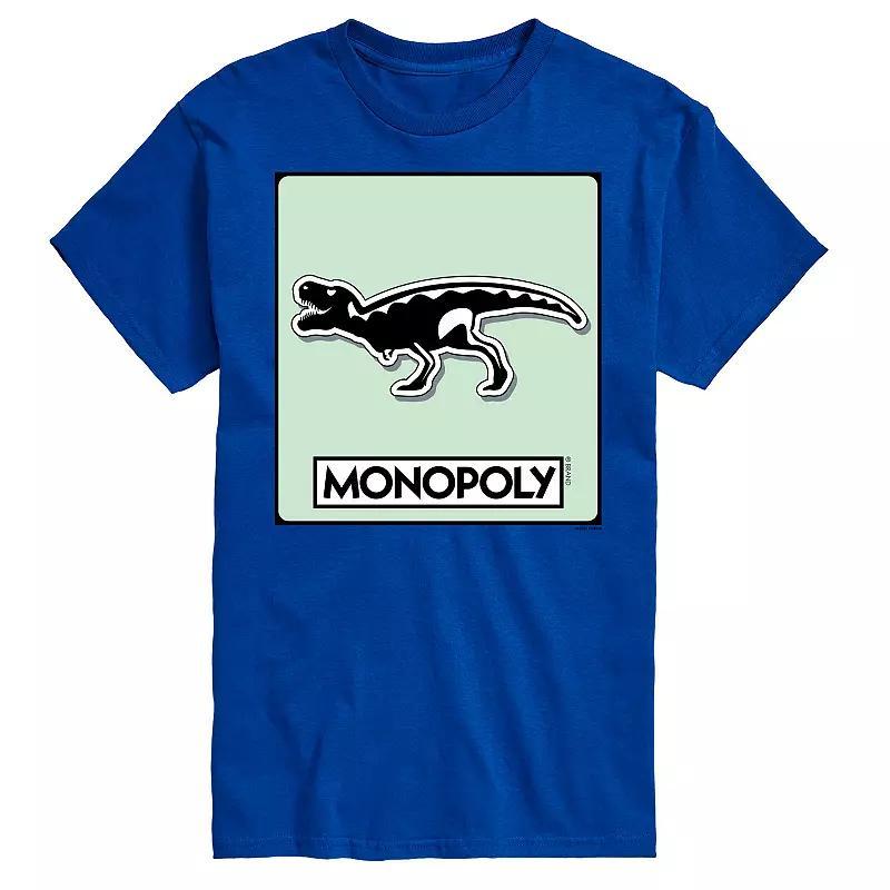 Mens Monopoly Trex Game Token Graphic Tee Blue Product Image