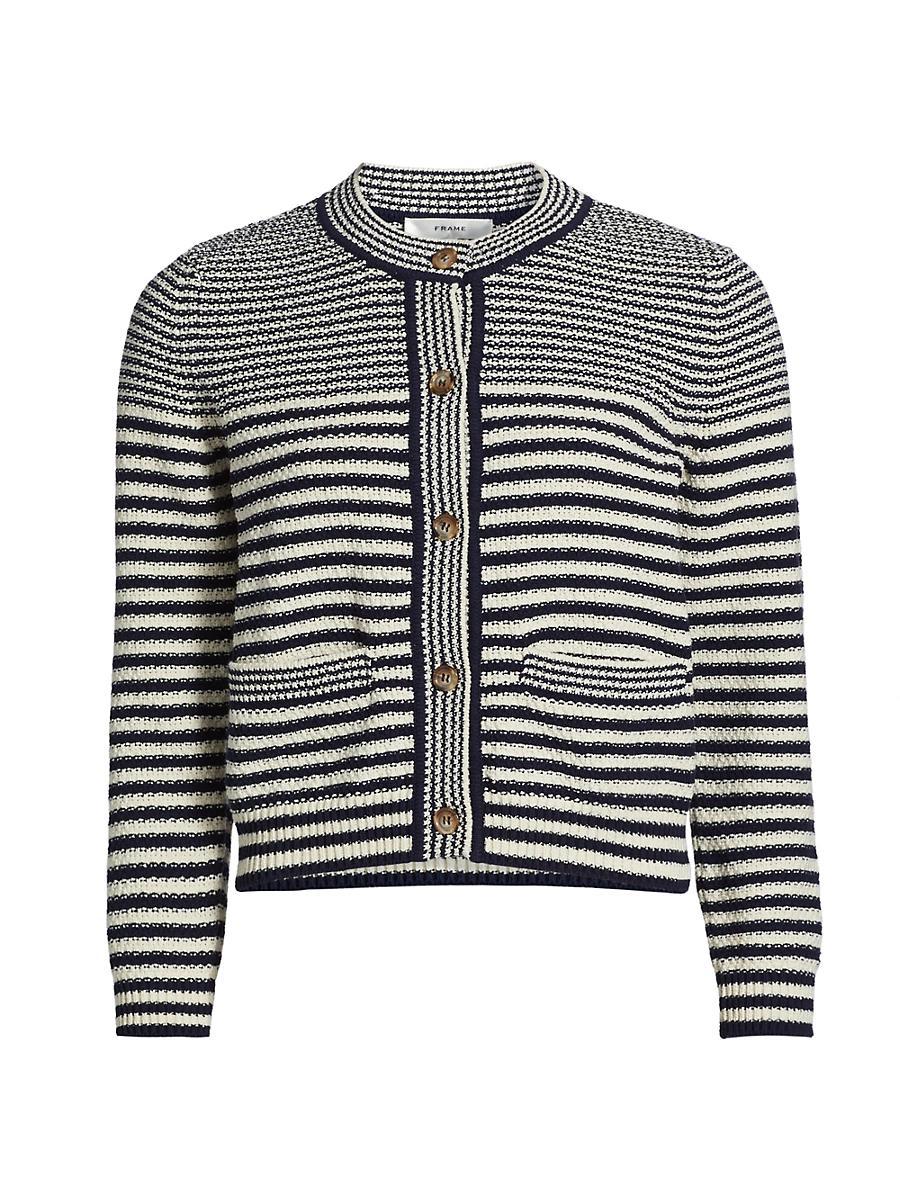 Womens Compact Stripe Cardigan Product Image