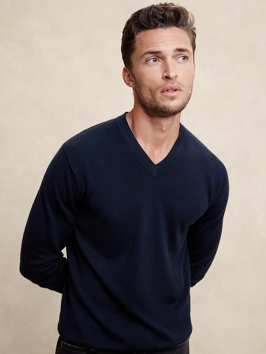 Merino V-Neck Sweater Product Image