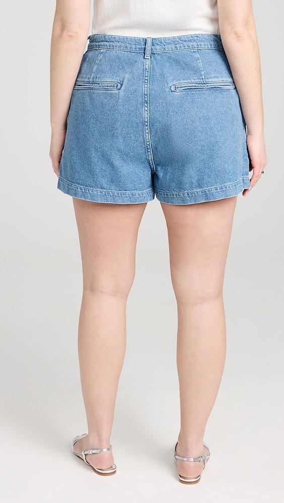 Reformation Elana Pleated Denim Shorts | Shopbop Product Image