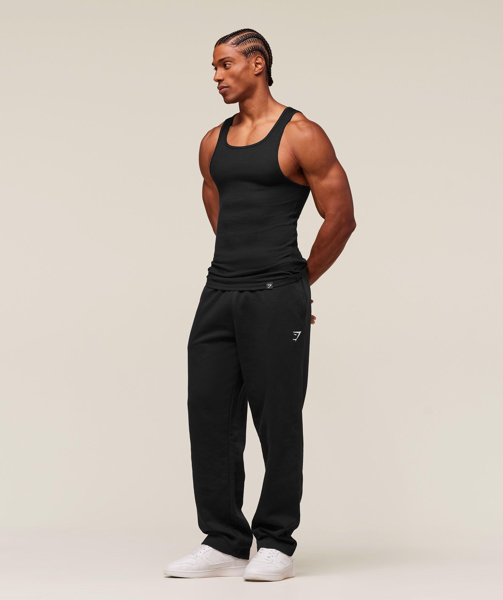 Gymshark Ribbed Tank 3 Pack - Black Male Product Image