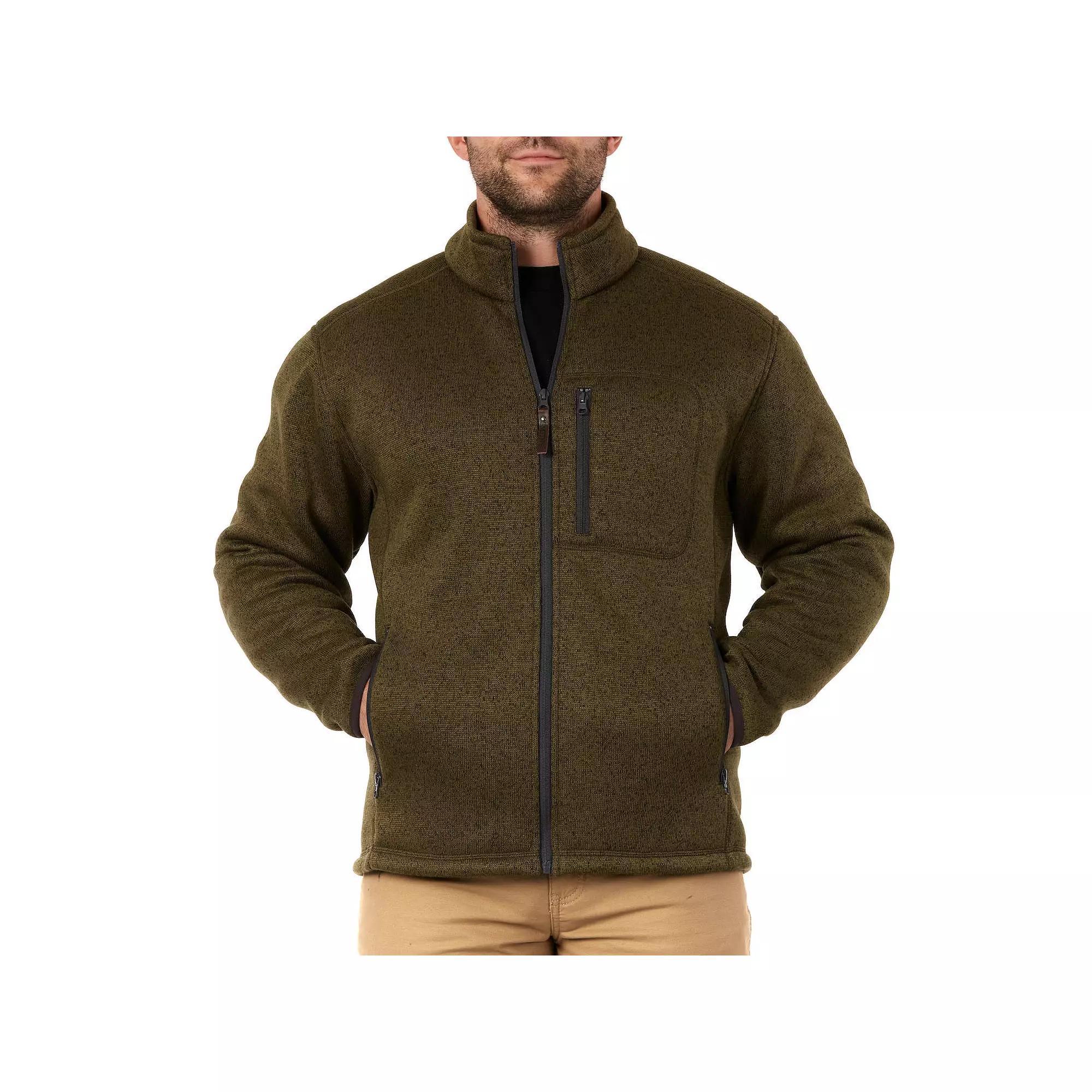 Men's Smith's Workwear Sherpa-Lined Sweater Fleece Jacket,  Product Image