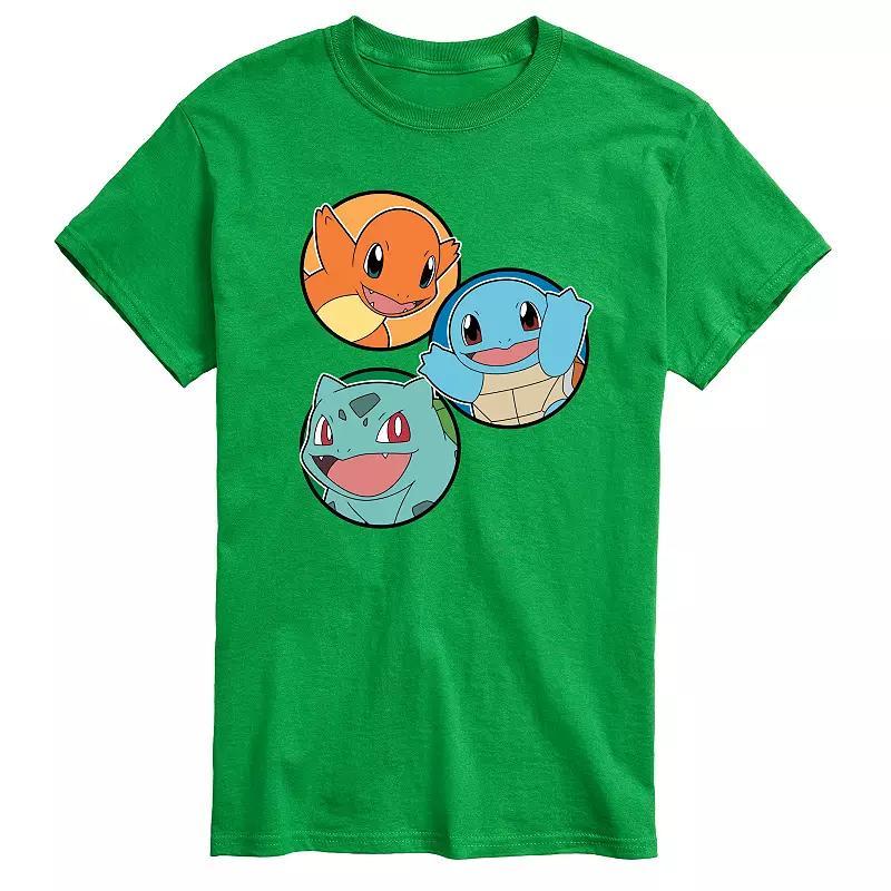 Men's Pokemon Squirtle Bulbasaur Charmander Graphic Tee,  Product Image