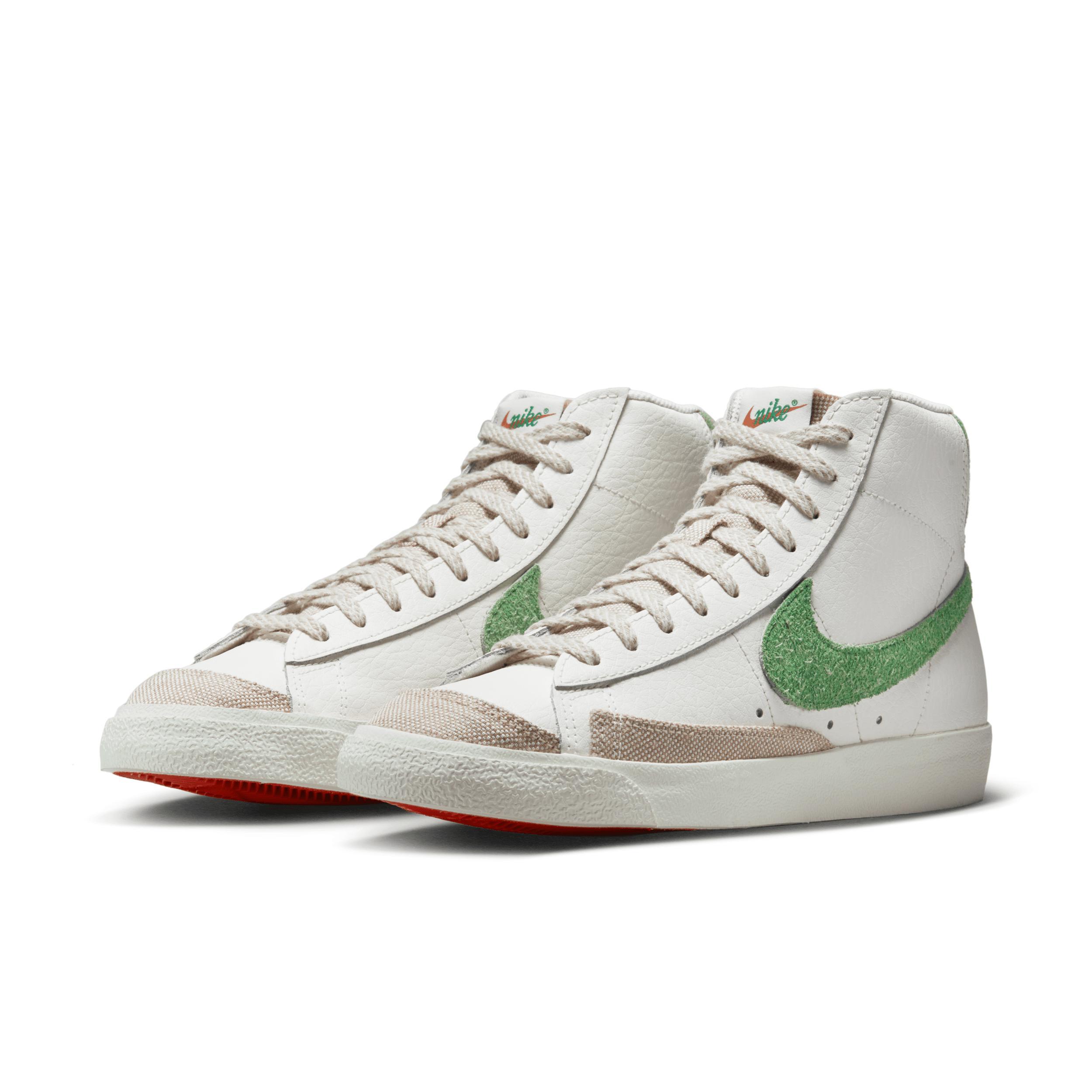 Nike Mens Blazer Mid 77 Vintage - Shoes Orange/Green/White Product Image