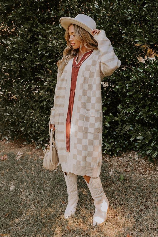 Fit Check Knit Cardigan in Iced Latte Product Image