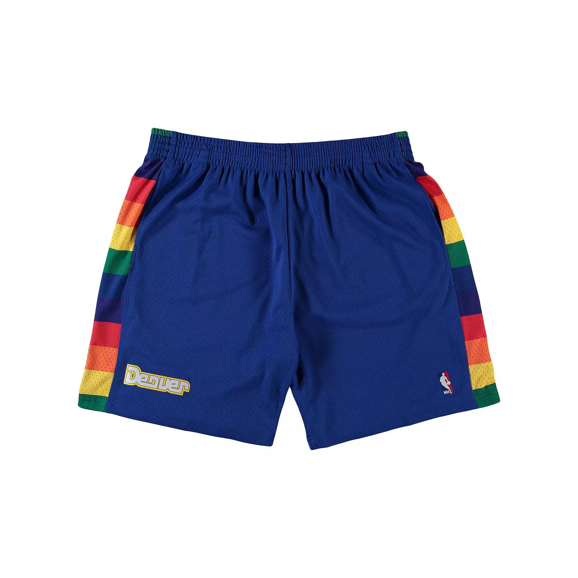 Men's Mitchell & Ness Royal Denver Nuggets Big & Tall Hardwood Classics Team Swingman Shorts, Size: 2XB, Nug Blue Product Image