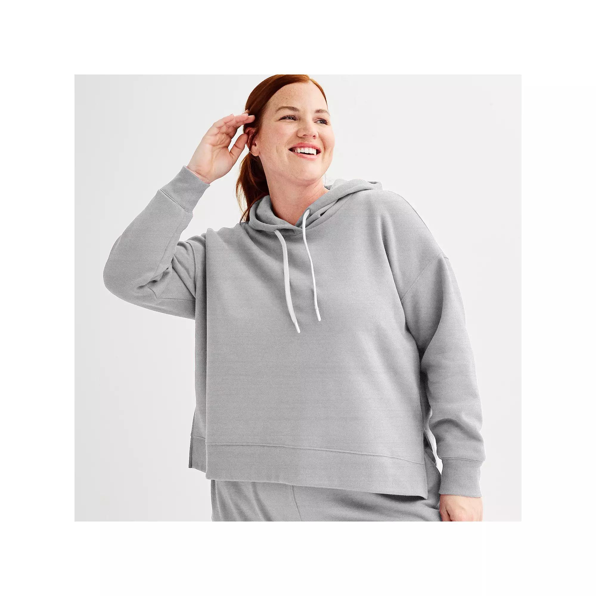 Plus Size Tek Gear® Ultrasoft Fleece Hoodie, Women's, Size: 1XL, Dark Frost Grey Product Image