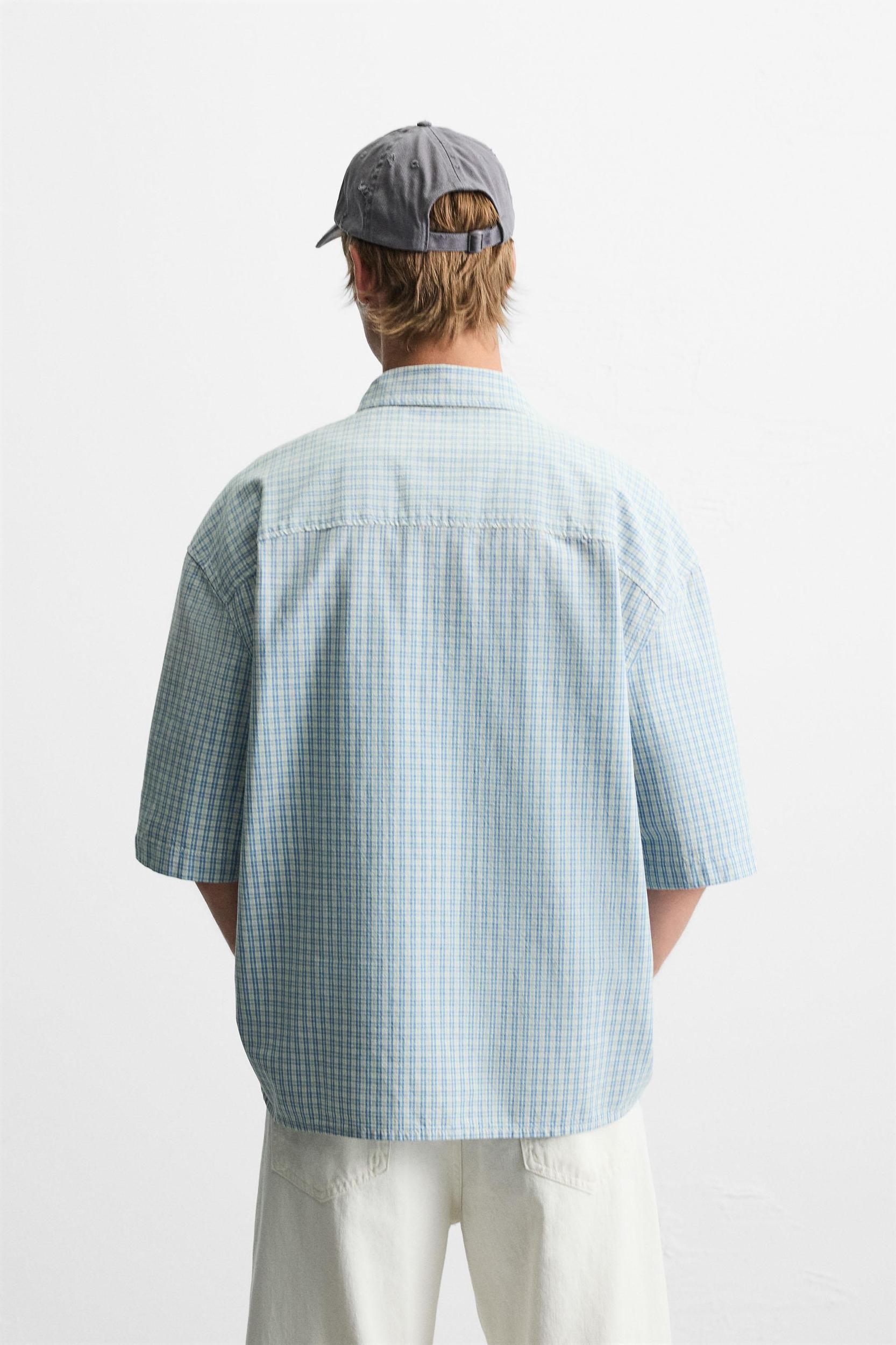 RELAXED FIT PLAID SHIRT Product Image
