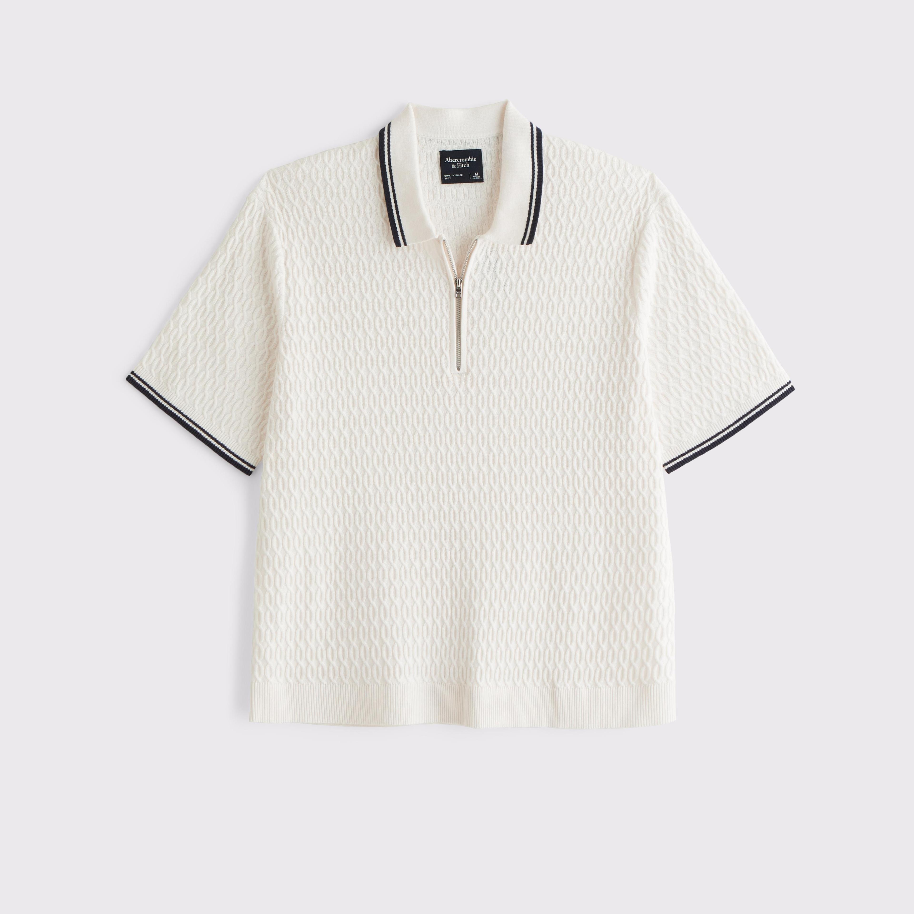 Tipped Zip Sweater Polo Product Image