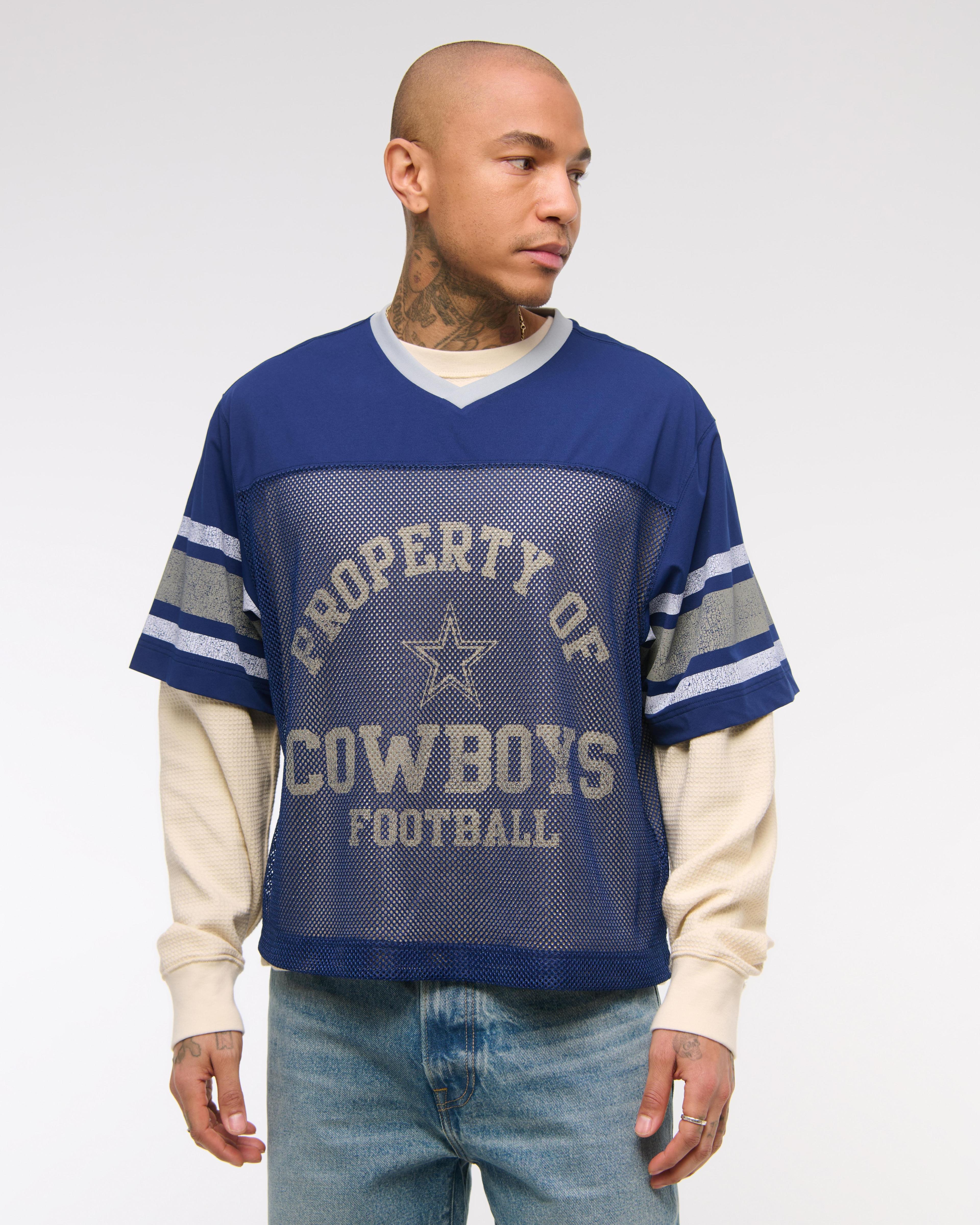 Dallas Cowboys Cropped Mesh Tee Product Image