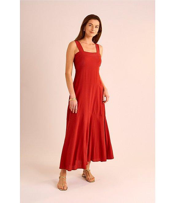 Vince Camuto Square Neck Sleeveless Shift Maxi Dress Product Image
