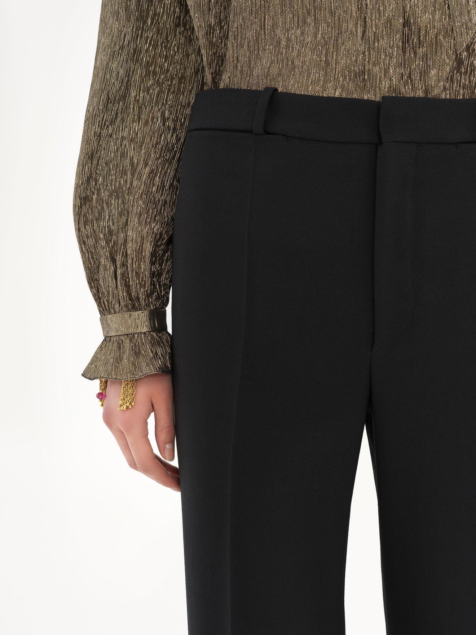 Flared tailored pants in wool grain de poudre Product Image
