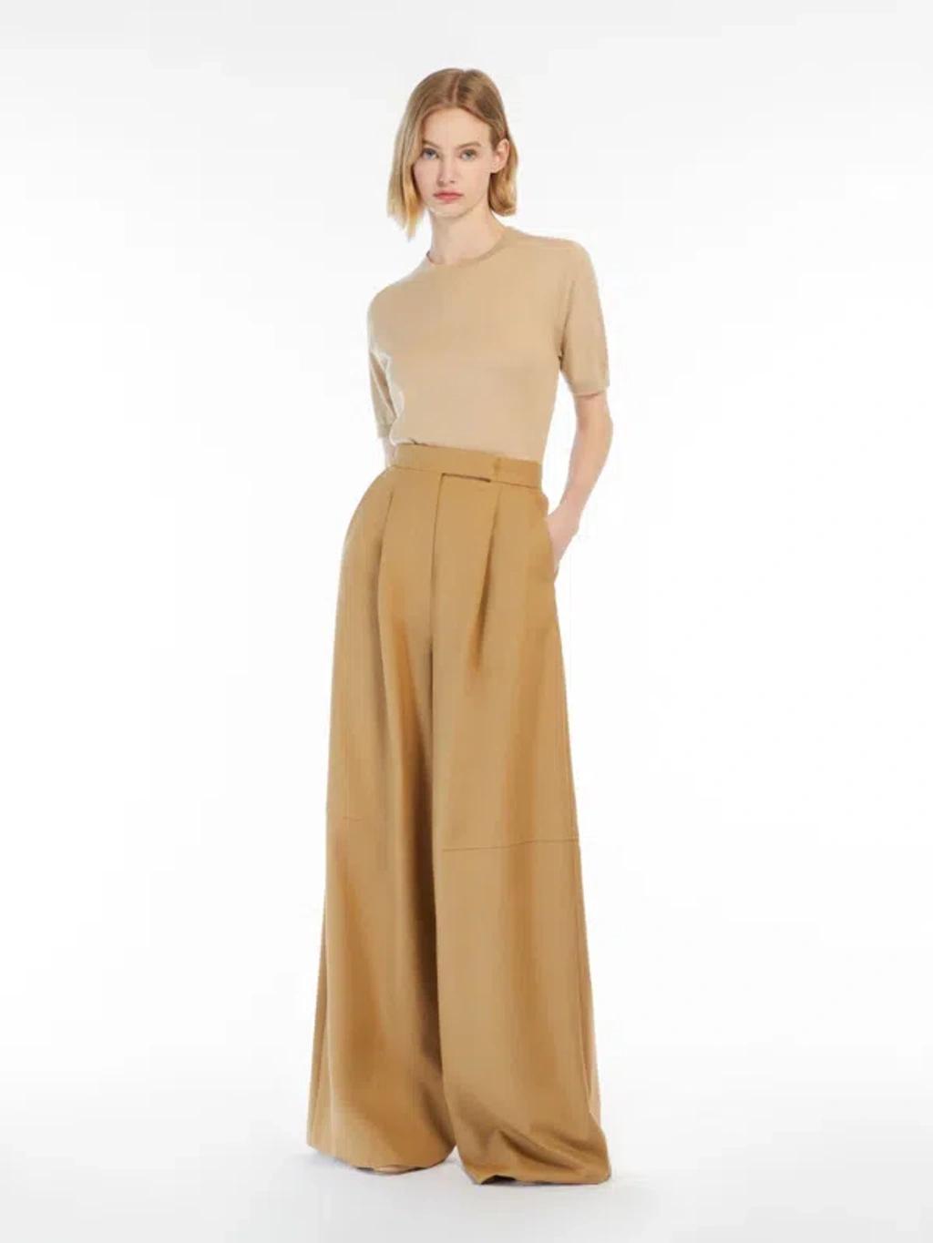 MAX MARA Silk And Cashmere Fine Jumper In Beige Product Image