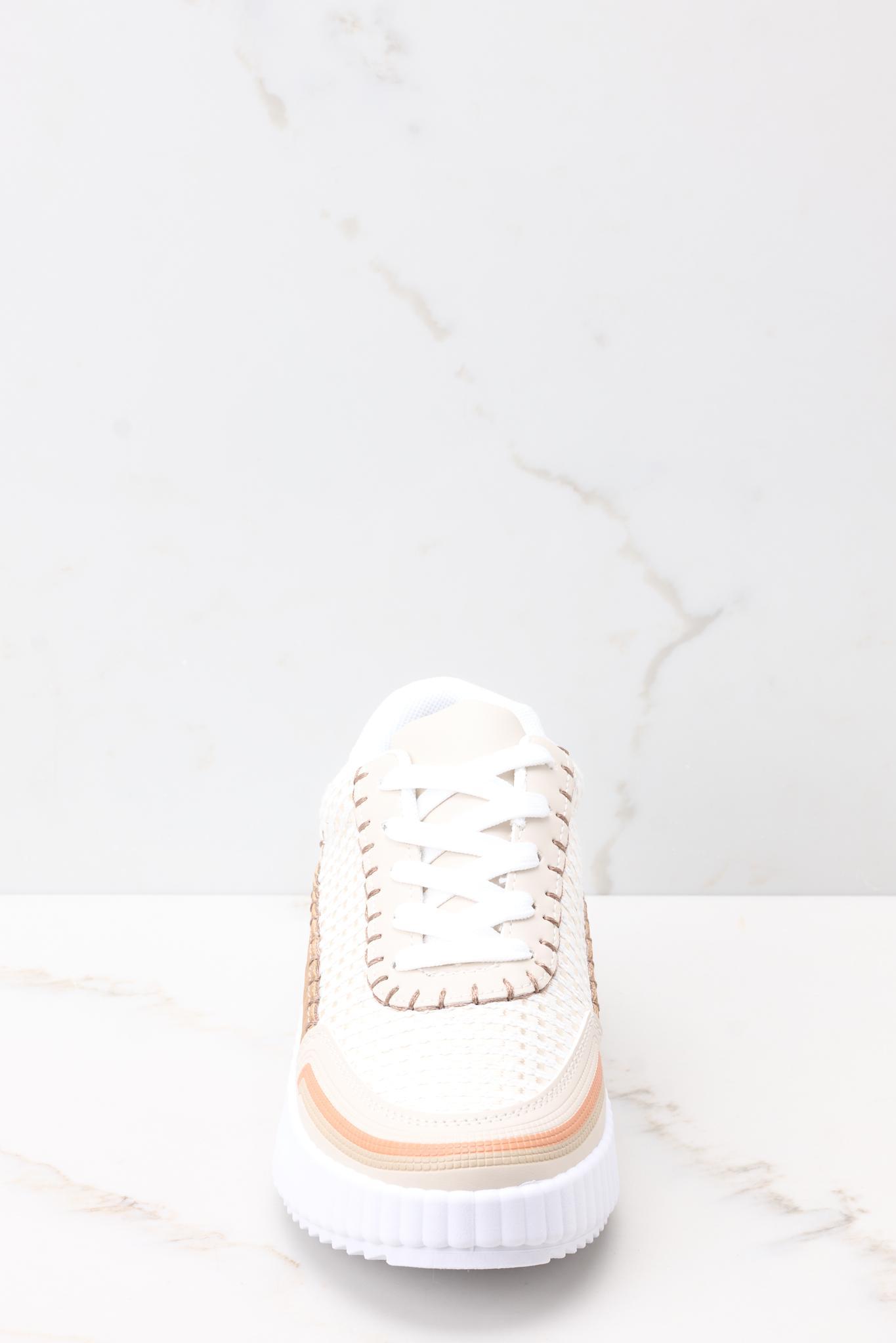 Iconic Steps Beige Platform Sneakers Product Image