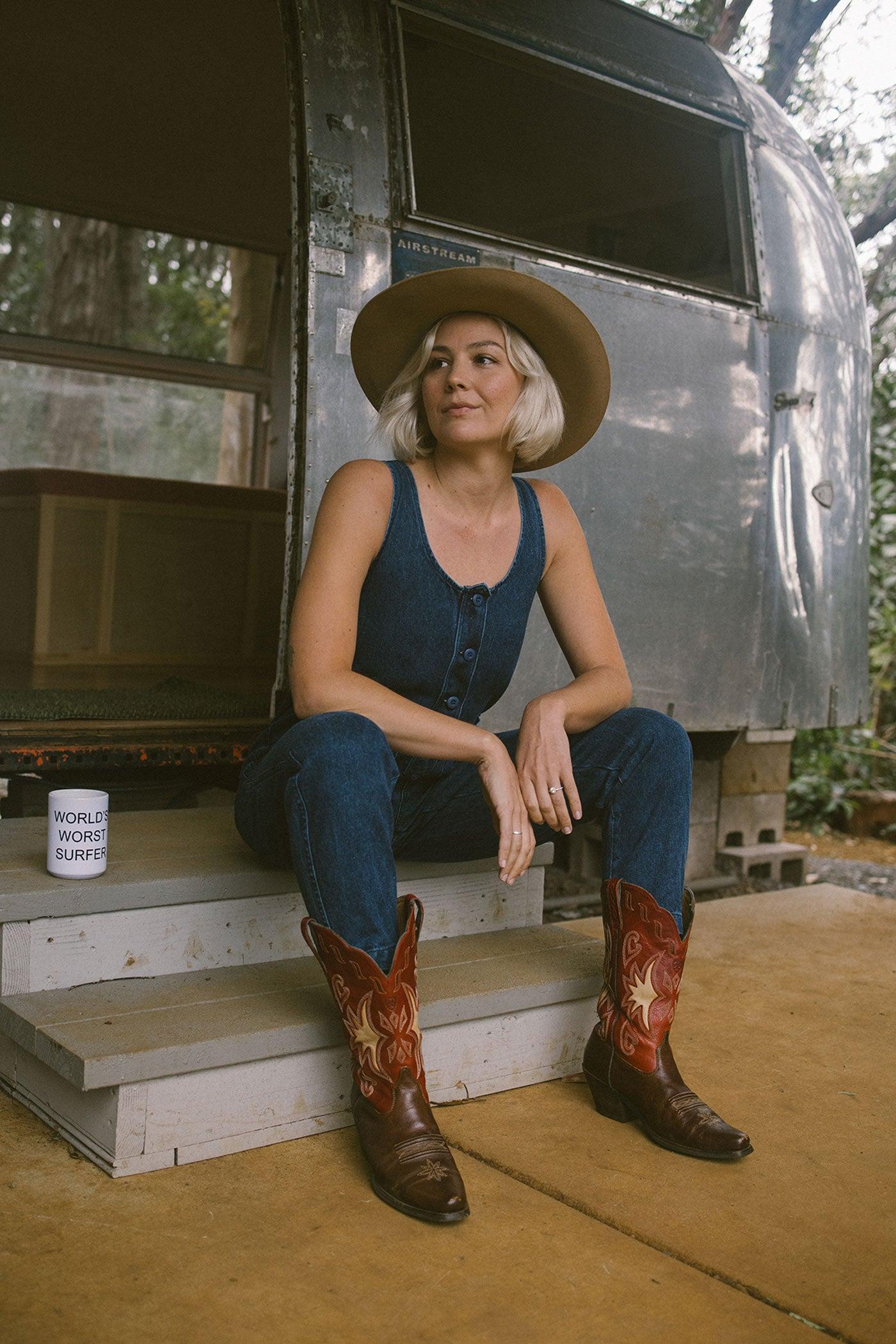 Denim Button Front Jumper Female Product Image