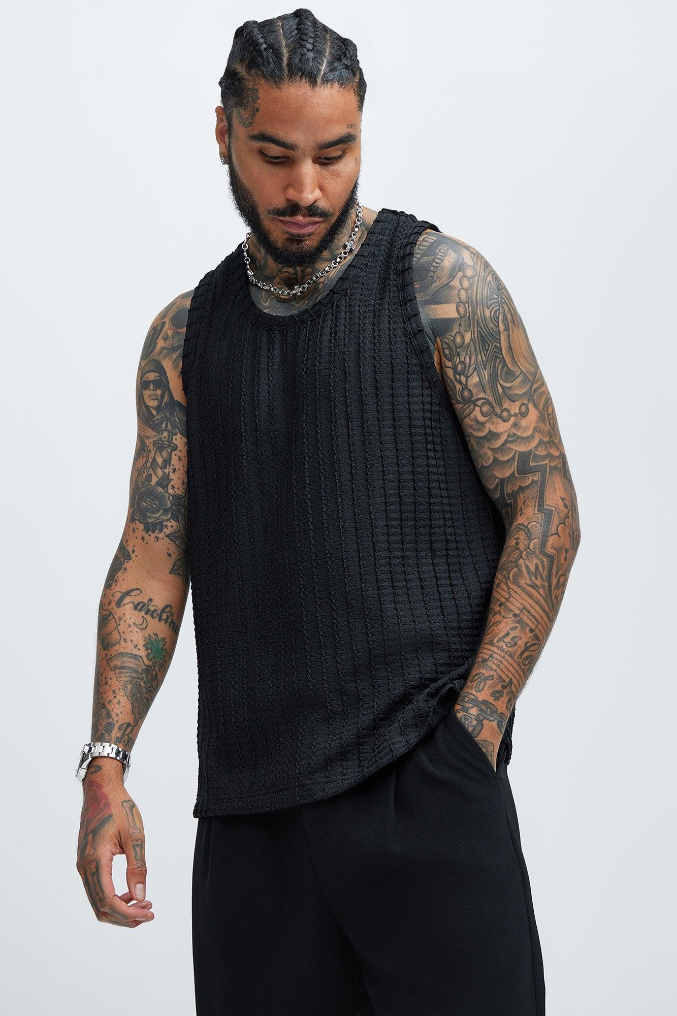 Luka Textured Tank - Black Product Image