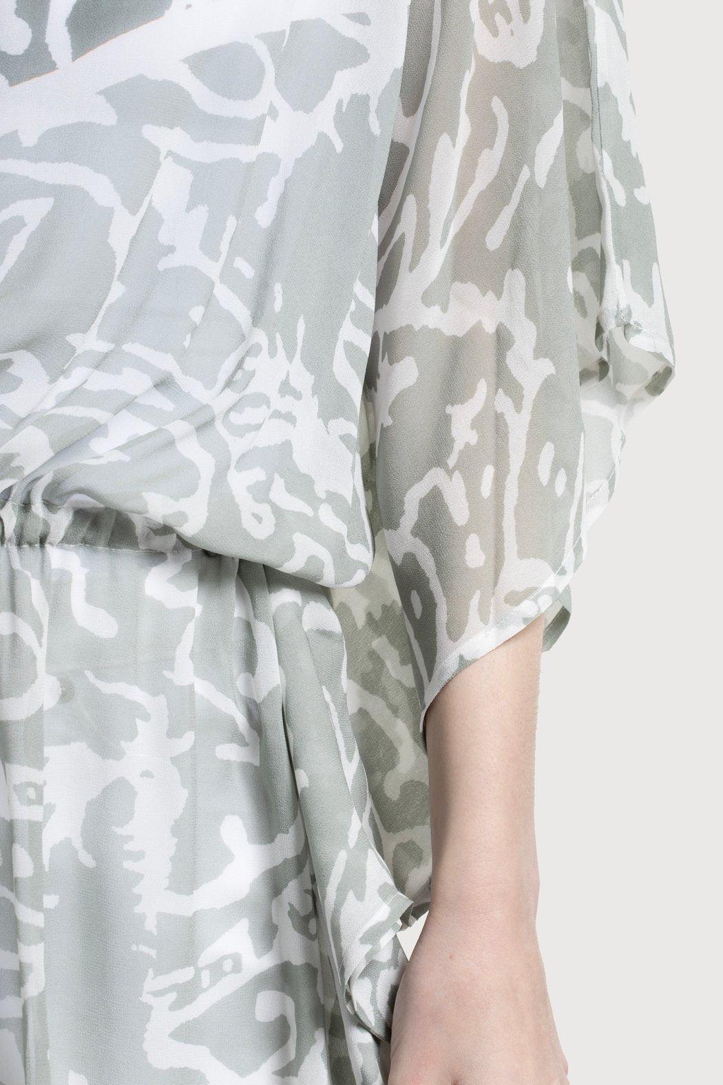 Floral Kaftan Tie Waist Monochrome Product Image