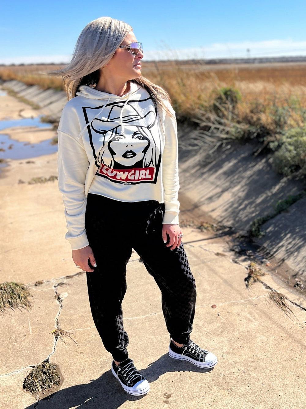 Cowgirl Lightweight Cropped Hoodie Product Image