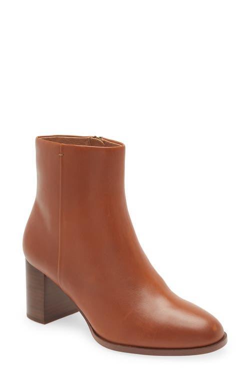 Madewell The Mira Side-Seam Ankle Boot in Leather (English Saddle) Women's Boots Product Image