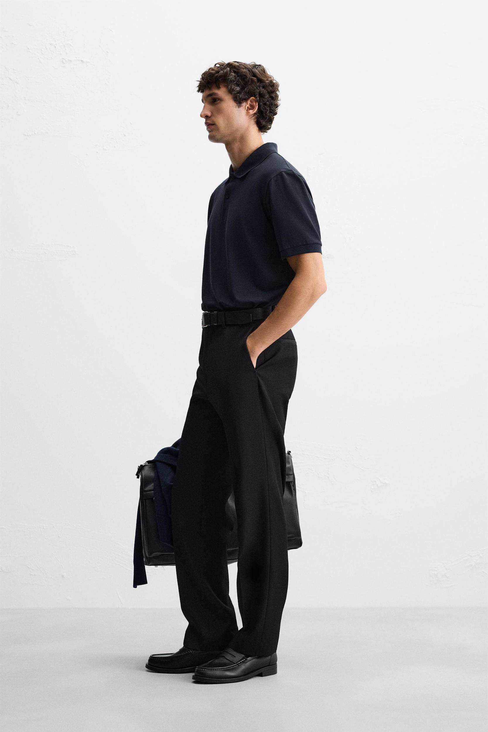 BASIC TEXTURED WEAVE PIQUÉ POLO Product Image