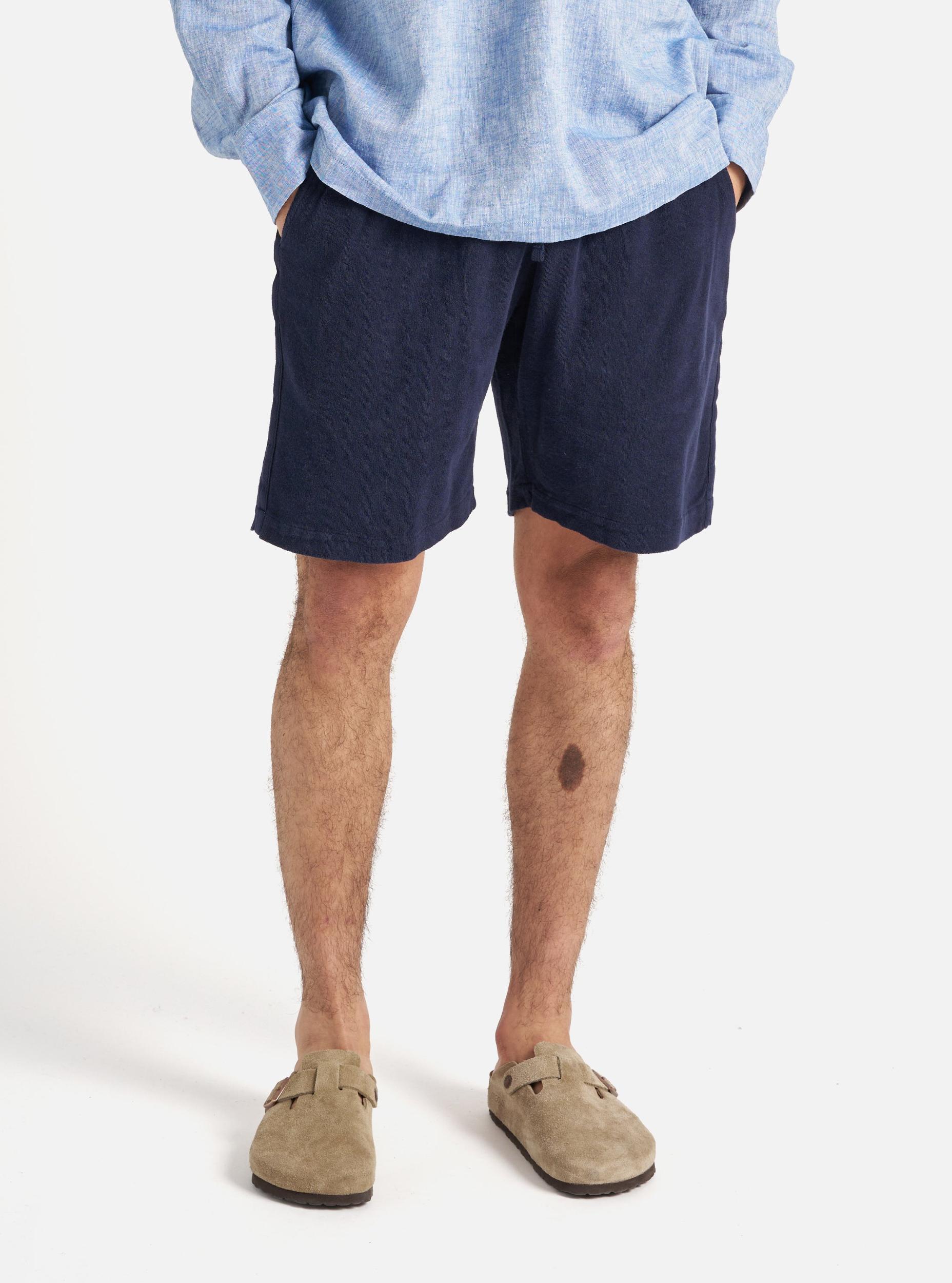 Bright Navy Light Weight Terry Simple Short Product Image