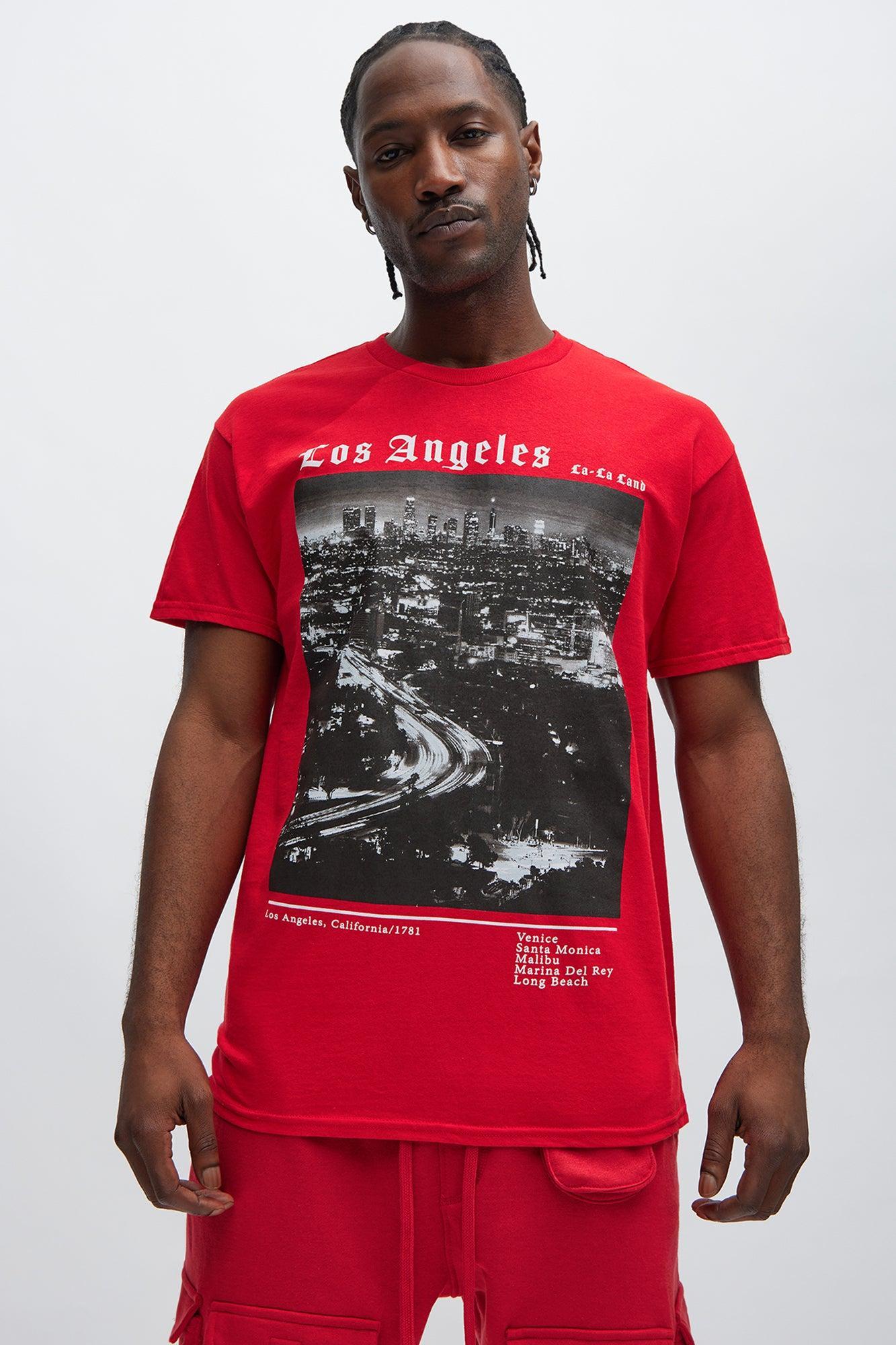 LA City Lights Short Sleeve Tee - Red Product Image