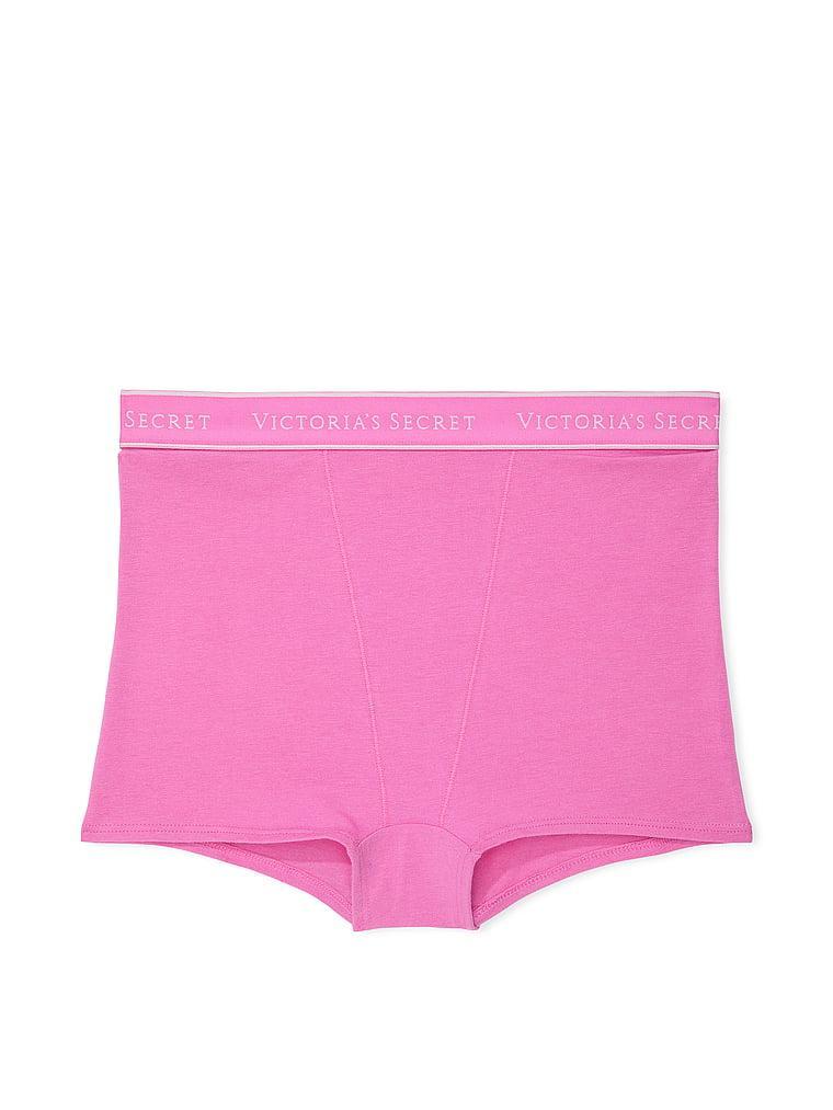 Logo Cotton High-Waist Boyshort Panty Product Image