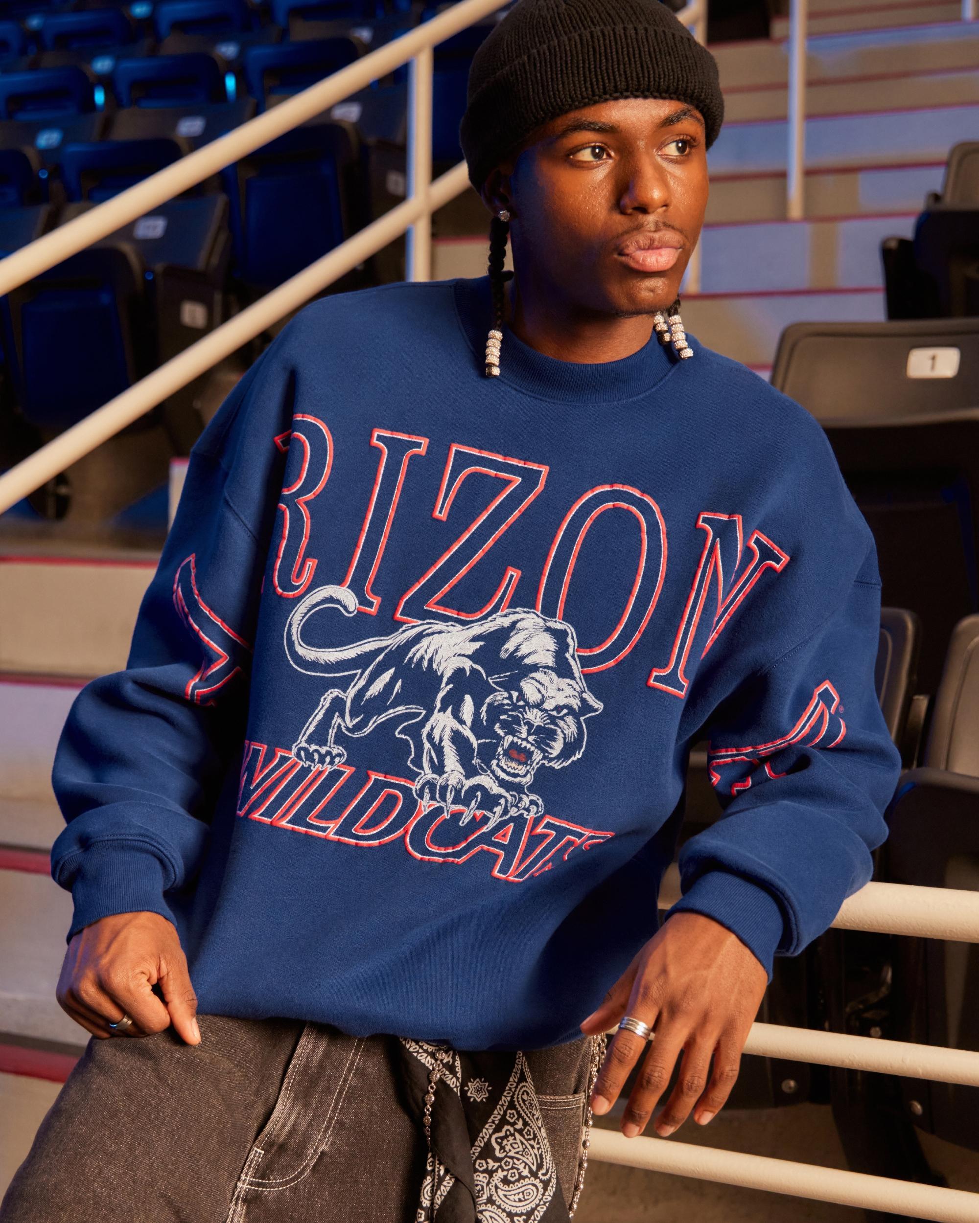 Boxy University of Arizona Wildcats Graphic Crew Sweatshirt Product Image