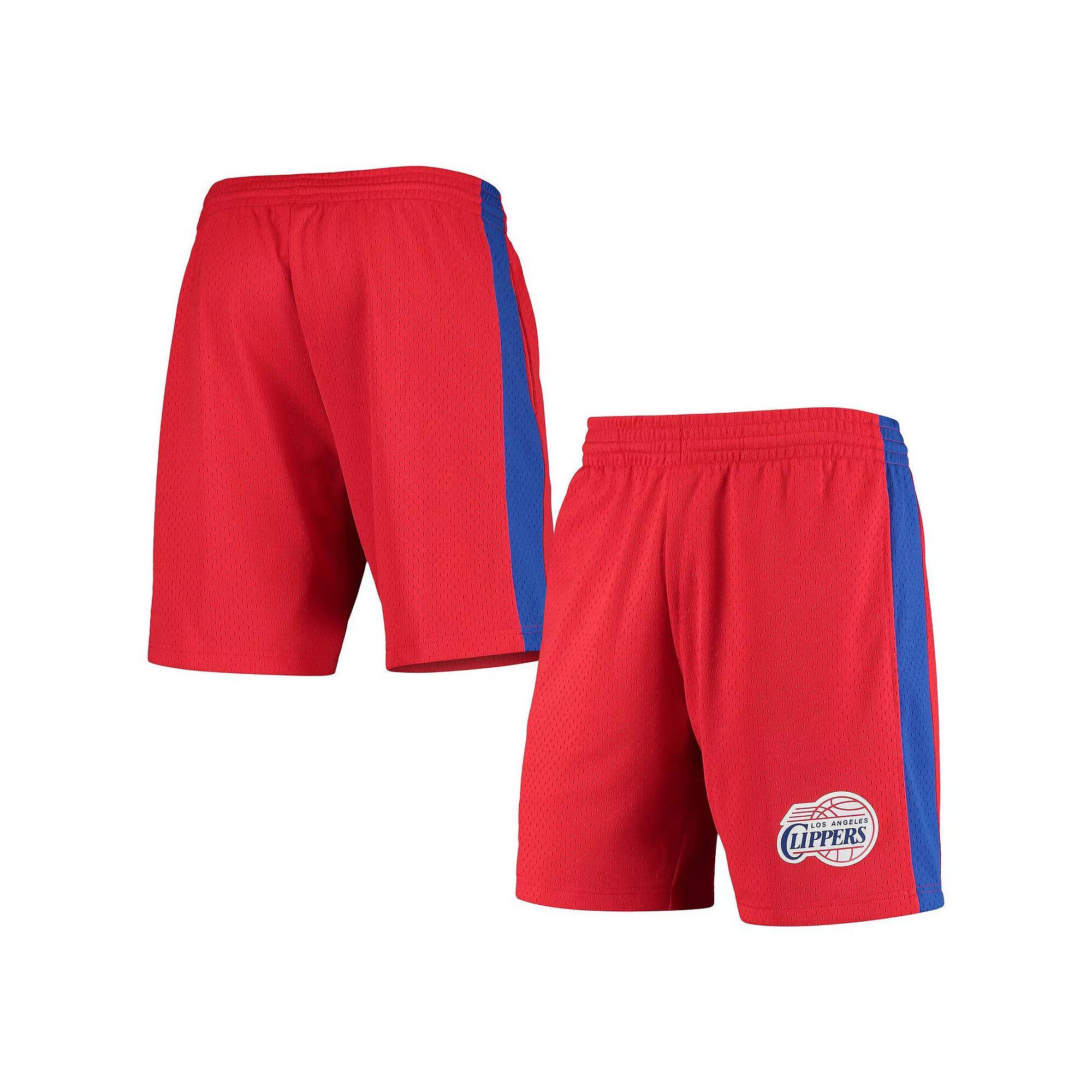 Men's Mitchell & Ness Red LA Clippers Hardwood Classics Swingman Shorts, Size: Large Product Image