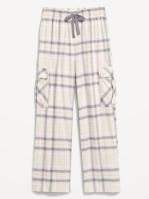 Mid-Rise Flannel Pajama Pants for Women Product Image