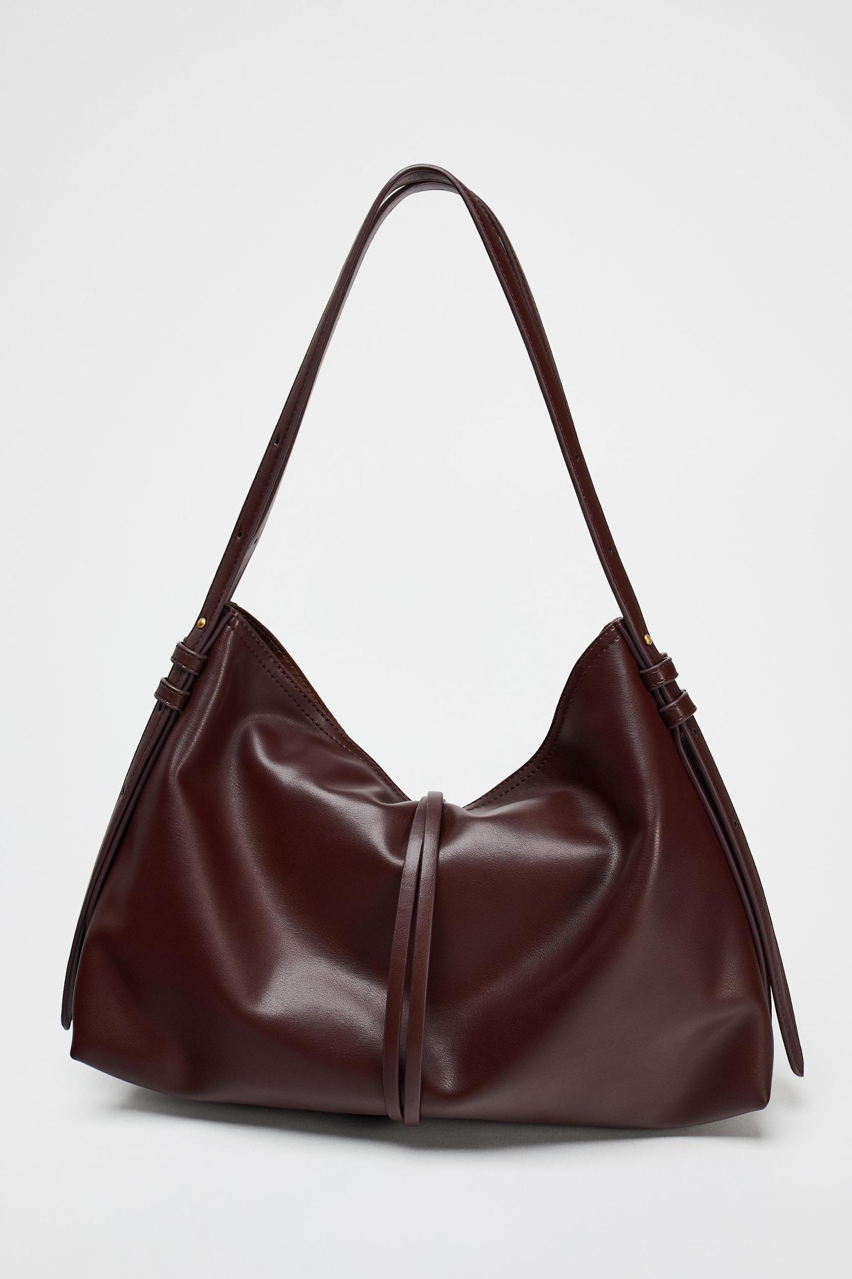 METAL DETAIL SHOULDER BUCKET BAG Product Image
