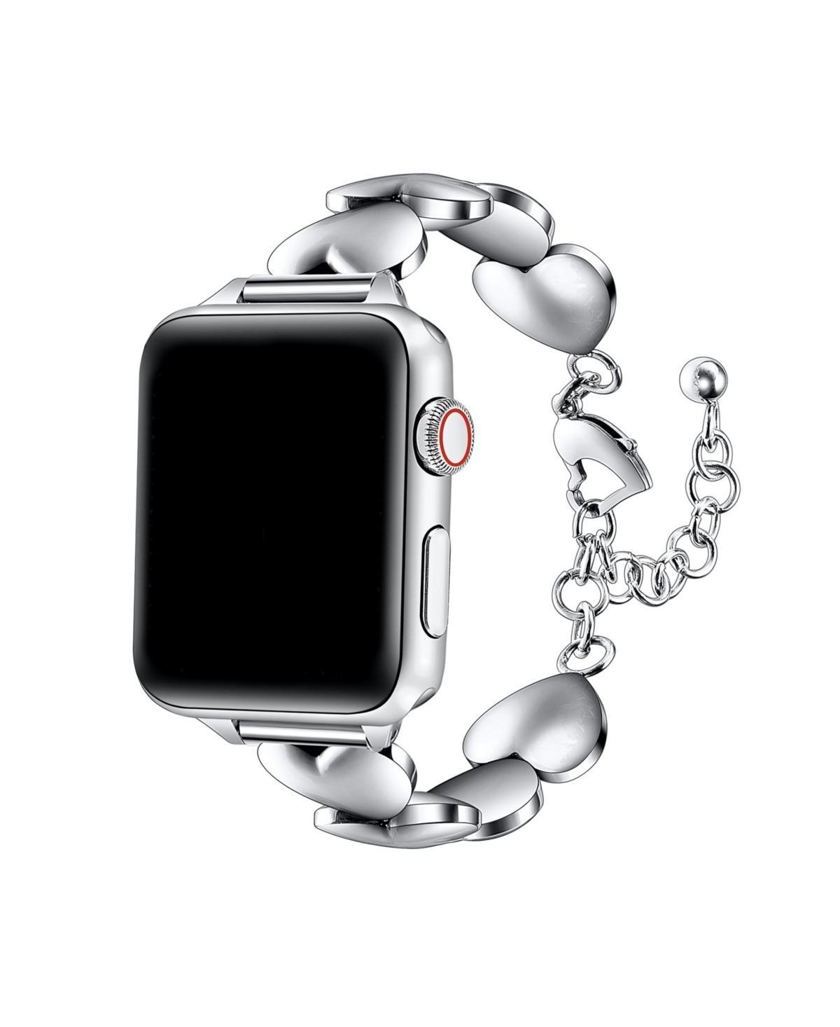 Posh Tech Womens Lover Heart Stainless Steel Band for Apple Watch 42mm, 44mm, 45mm, 49mm Product Image