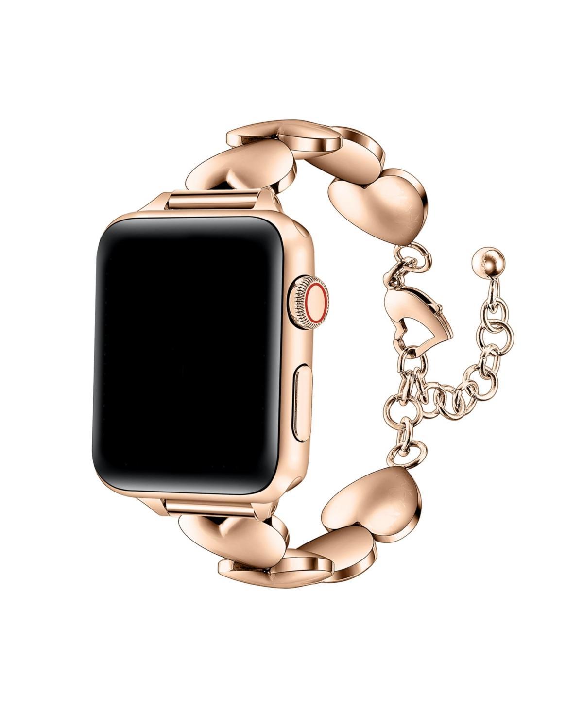 Posh Tech Womens Lover Heart Stainless Steel Band for Apple Watch 42mm, 44mm, 45mm, 49mm Product Image