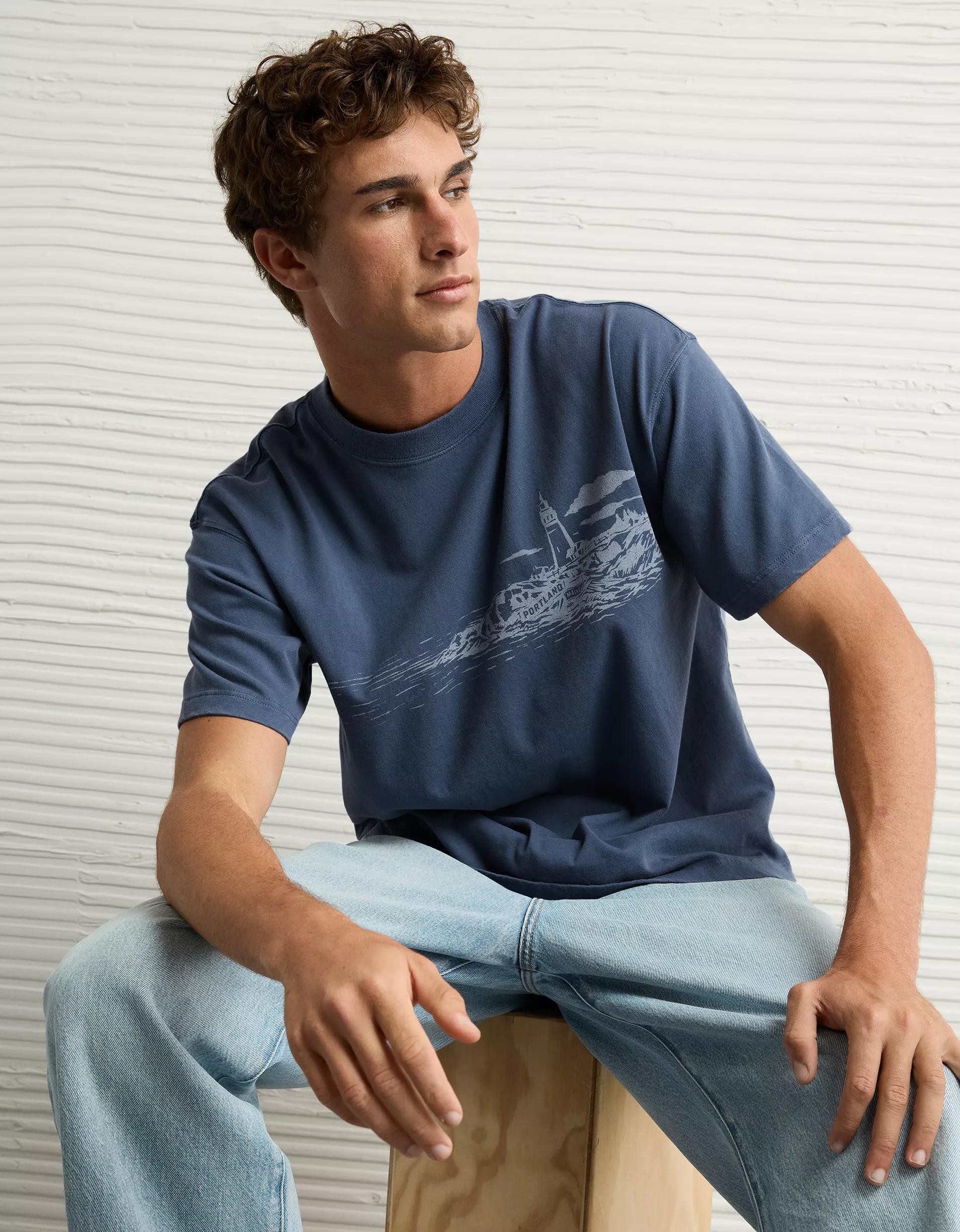 AE Boxy Nautical Graphic T-Shirt Product Image