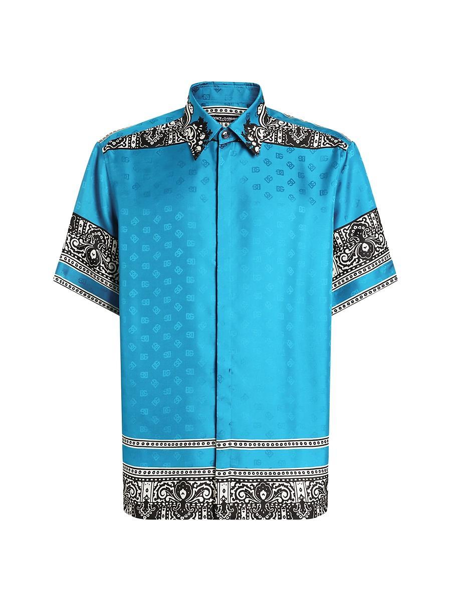 Mens Logo Bandana Silk Shirt Product Image