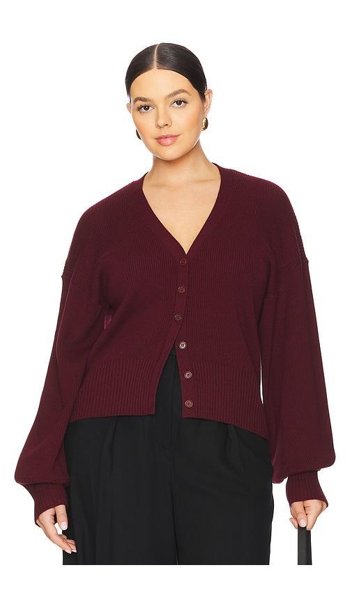 L'ACADEMIE Cardigan Monnie In Burgundy Product Image