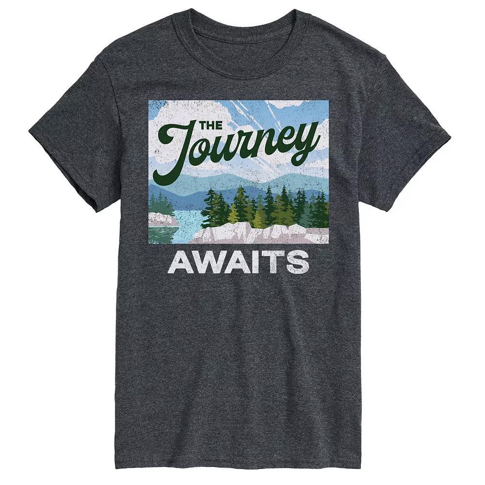 Men's The Journey Awaits Graphic Tee, Size: XS, Gray Product Image