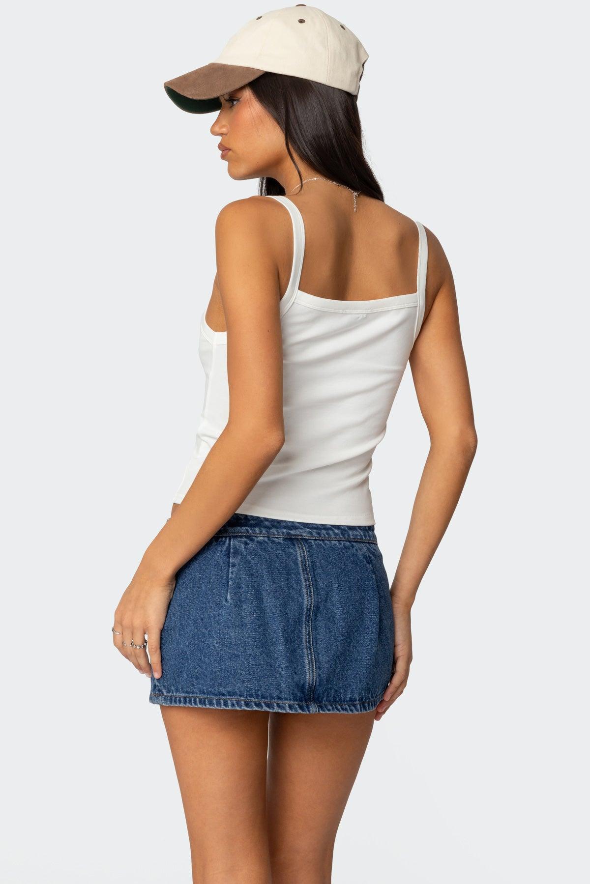 Harpa Gingham Bow Tank Top Product Image