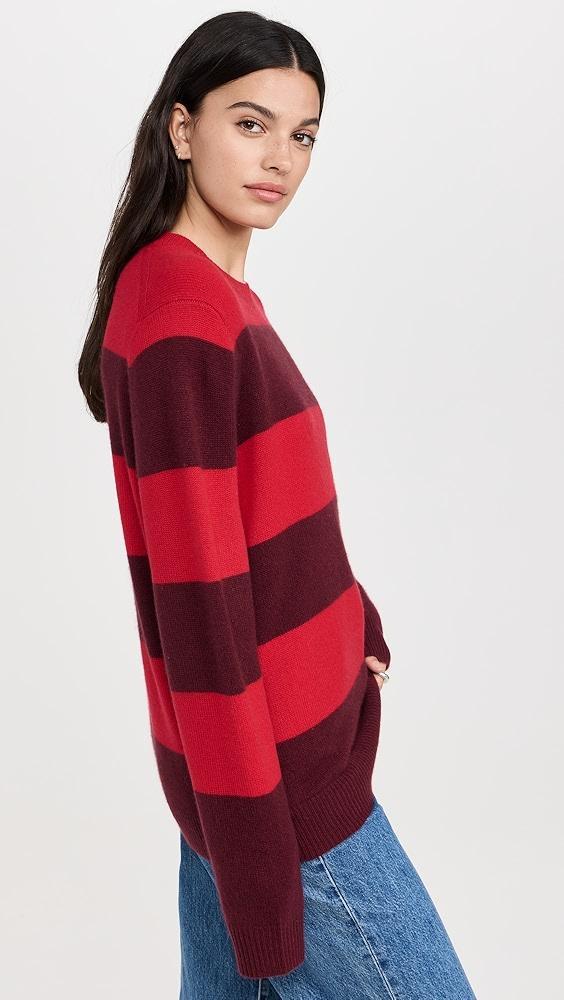 Guest in Residence Stripe Crew Cashmere Sweater | Shopbop Product Image