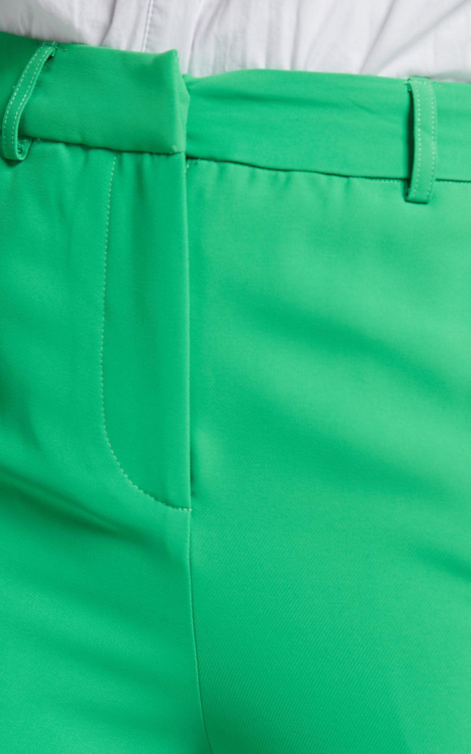 Bonnie Pants - High Waisted Tailored Wide Leg Pants in Green Product Image