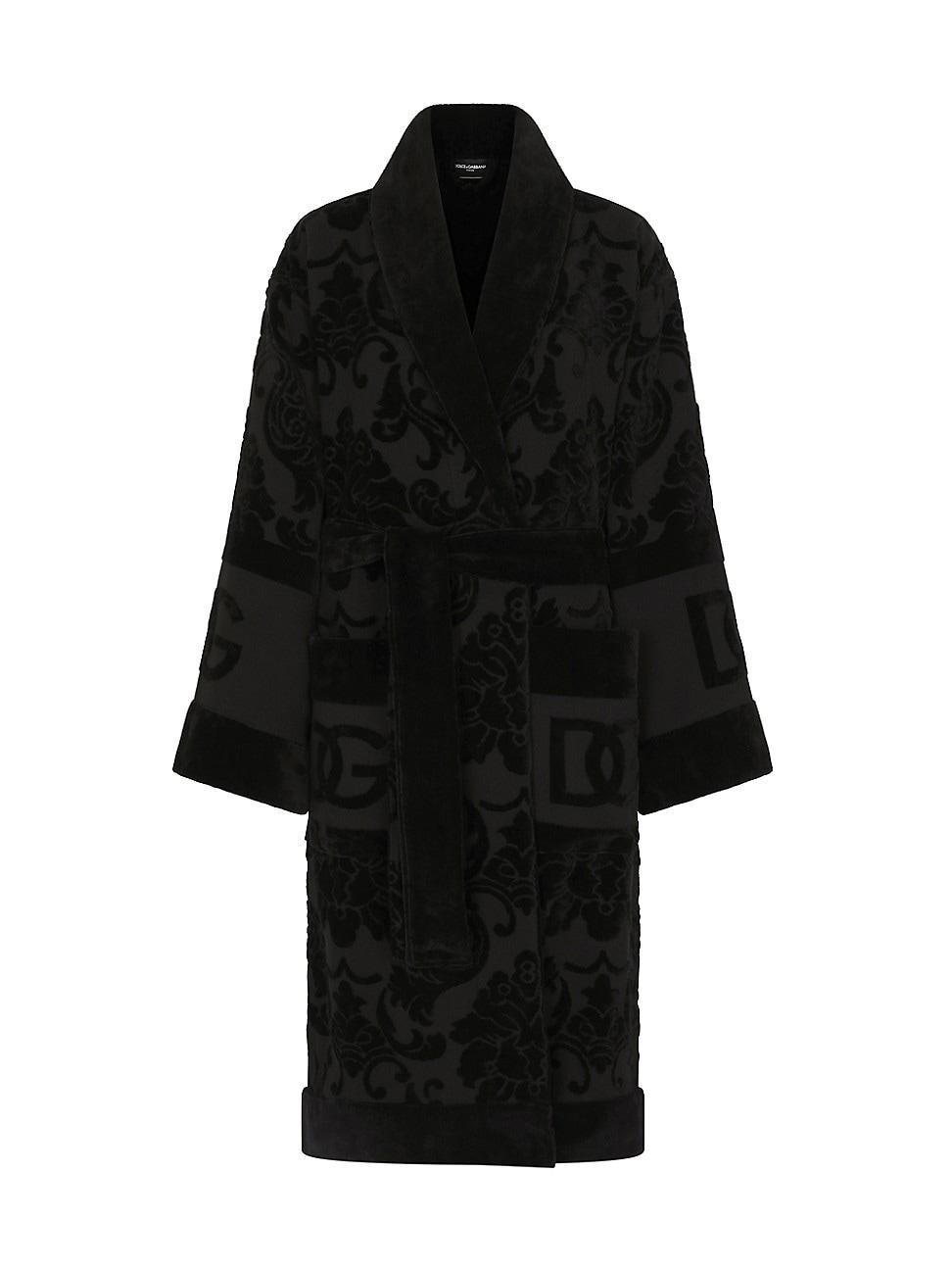 Mens Jacquard Logo Bath Robe Product Image