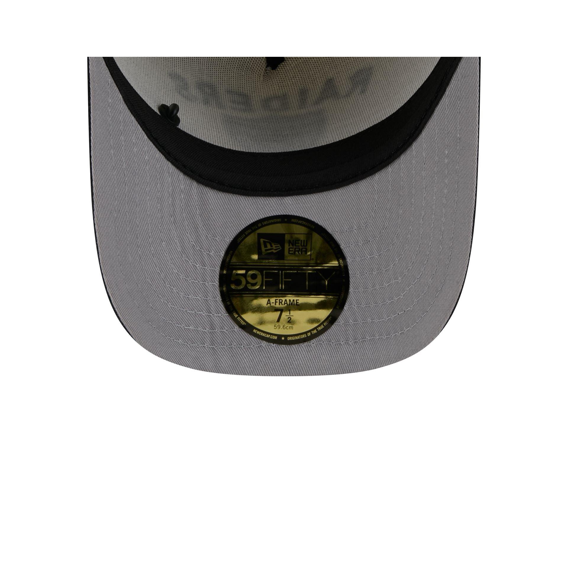 Las Vegas Raiders 2025 Draft Chrome White 59FIFTY A-Frame Fitted Hat Male Product Image