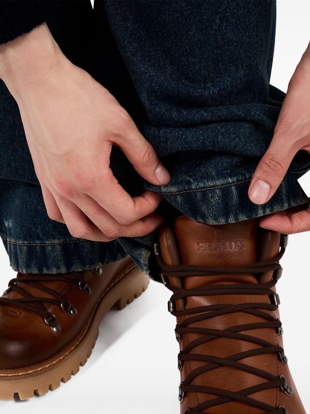 laced leather boots Product Image