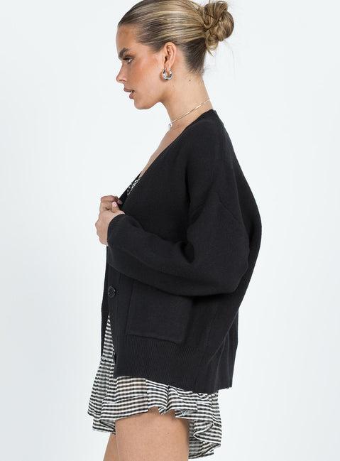 Burke Cardigan Black Product Image