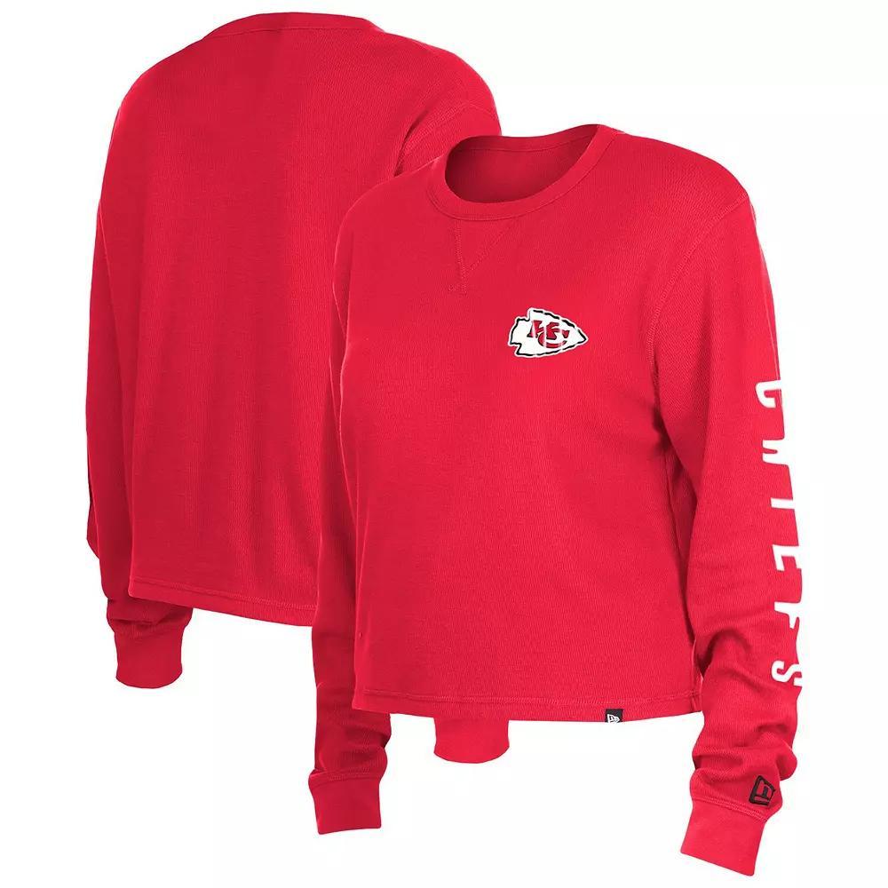 Women's New Era Red Kansas City Chiefs Sport Night Thermal Long Sleeve T-Shirt,  Product Image