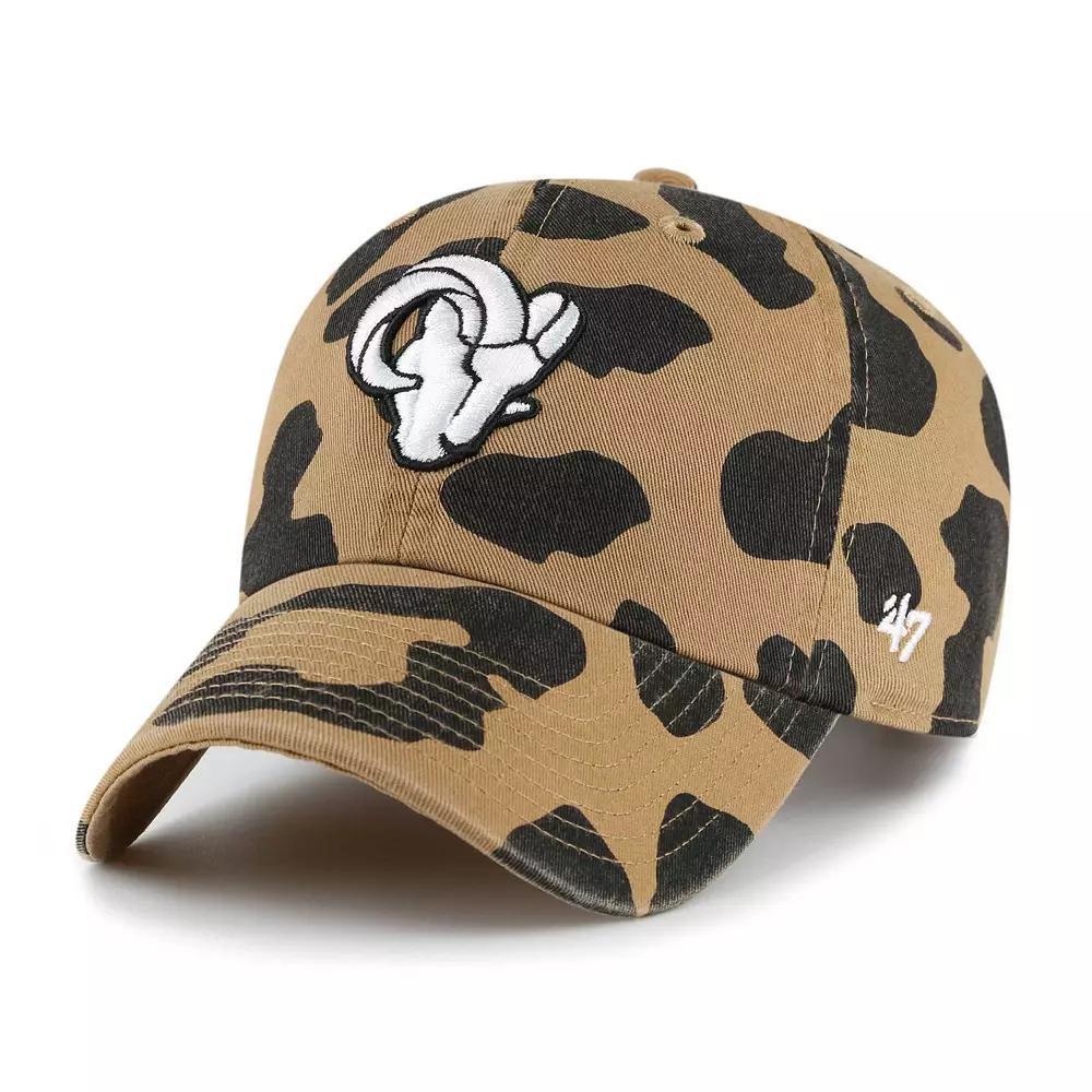 Women's '47  Tan Los Angeles Rams Rosette Clean Up Adjustable Hat, Team Product Image