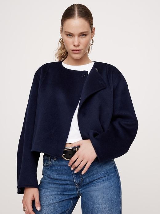 Double-Faced Cropped Jacket Product Image