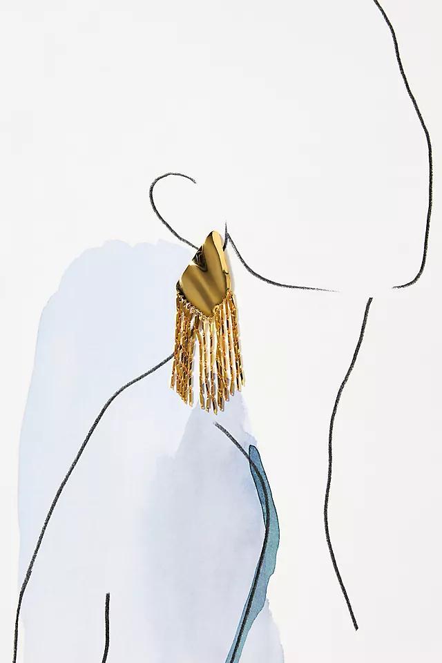 XL Metal Fringe Drop Earrings Product Image